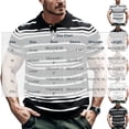 thumbnail image 2 of VgaVtl Big and Tall Mens Polo Shirts Summer Short Sleeve T Shirt Men Casual Collared Vacation Knit Striped, 2 of 4