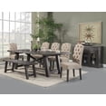 thumbnail image 3 of Alpine Furniture Newberry Wood Extension Dining Table in Salvaged Gray, 3 of 5
