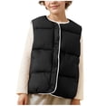 thumbnail image 2 of Chaquetas y abrigos casuales sin mangas y sin capucha de invierno de color sólido con plumón, chaqueta sin mangas y sin capucha para niños, abrigos casuales, chaquetas, abrigos de poliéster para niños, 2 of 7