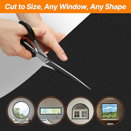Thermal Blackout Window Cover - Portable Adhesive Blinds for Temporary Use, No-Drill Installation, 118" x 58" Darkening Shade for Home, Dorm, RV, and Skylight Windows