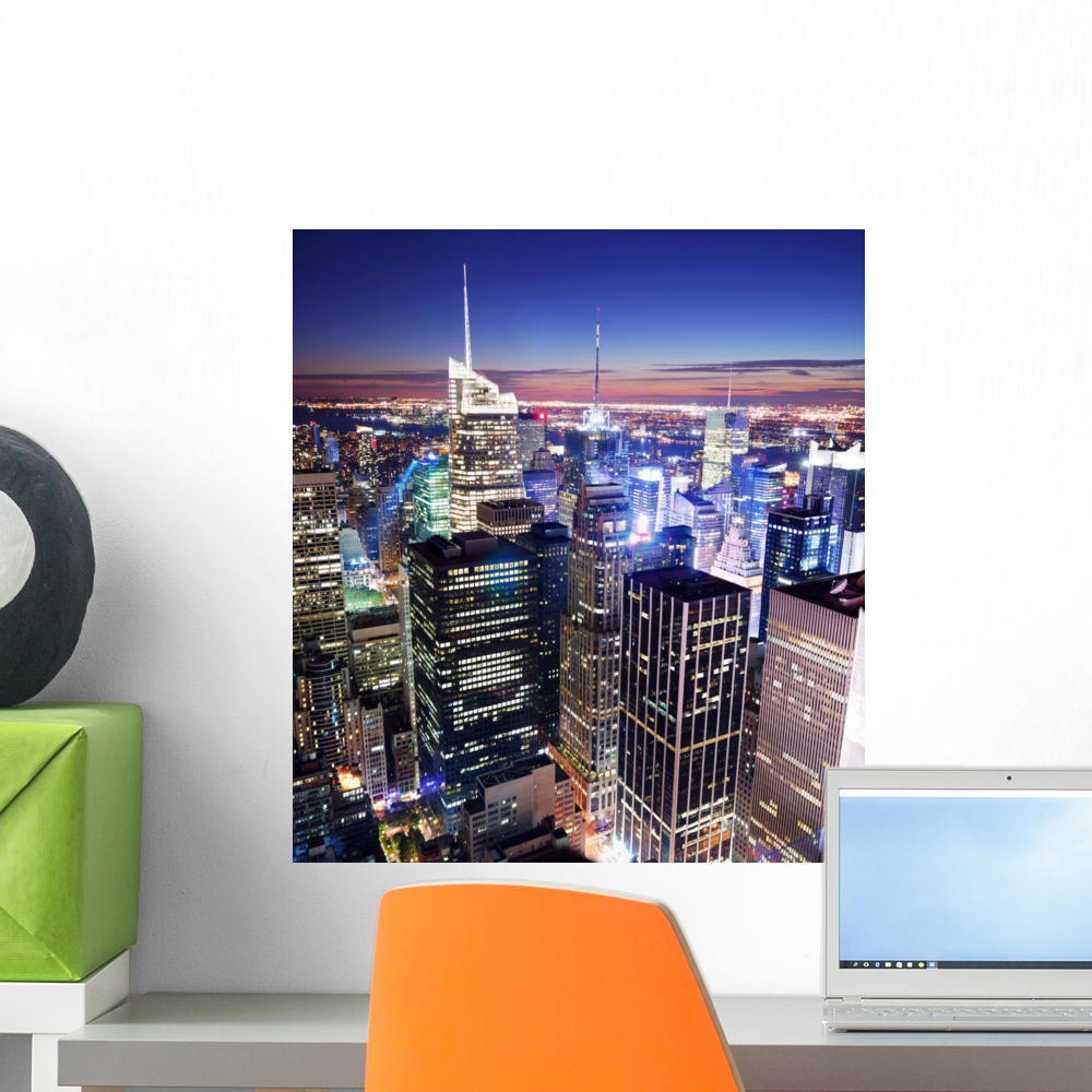 New York City Manhattan Wall Mural by Wallmonkeys Peel and Stick ...