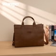 thumbnail image 4 of Wrangler Laptop Bag for Women 15.6 Inch Vintage Work Messenger Bag for Business Briefcase Handbag with Adjustable Shoulder Strap, Brown, 4 of 7