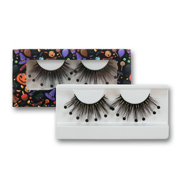 Halloween 3D Mink Faux Lashes with Color Tips, Dramatic Fluffy Volume Strip Lashes, Colorful Lash Extensions for Makeup Artists, Cosplay, Parties,halloween,Christmas