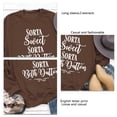 thumbnail image 3 of Sudadera holgada con cuello redondo y estampado de letras para citas en el café y estilo elegante - Sudadera informal de manga larga L, 3 of 4