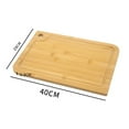 thumbnail image 5 of sunsanly Bamboo Cutting Boards for Kitchen Double-Sided Chopping Board Large Multi-Functional Fruit Cutting Board for Meat Vegetables Charcuterie Board And Cheese Platter, 5 of 7