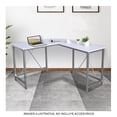 thumbnail image 3 of Escritorio en L Hometrends Blanco con estructura de Metal, 3 of 4