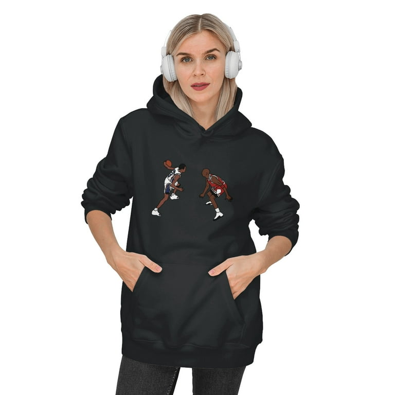 Allen Iverson Crosses Over Michael Jordan Hoodie Unisex Cotton Hoodie Walmart