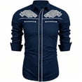 thumbnail image 3 of Toddler Kids Girls Boys Shirt Tops Long Sleeve Fashion Chest Print Casual Collar Shirt Casual Loose Tops 10-11 Years, 3 of 4
