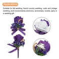 thumbnail image 5 of 6 Pcs Rose Boutonnieres & Wrist Corsage for Men Wedding Ceremony Anniversary Party Deep Purple, 5 of 5