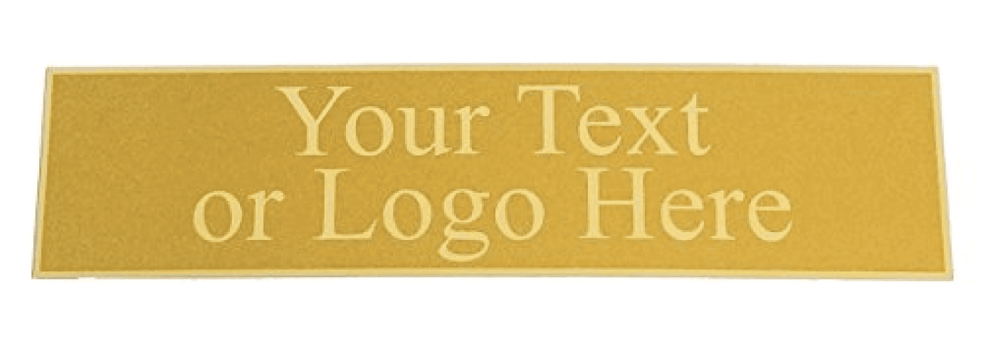 Customized Name Plate Custom Laserfrost Gold 1-1/2" X 3" Personalized Plate 