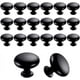 thumbnail image 1 of 20 pomos para puertas, tiradores para cajones, tiradores vintage de 30 mm, pomos para muebles y armarios de cocina (negro), 1 of 5
