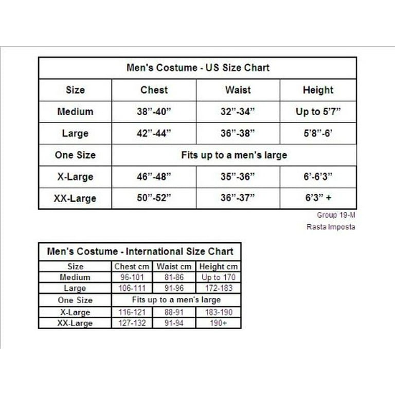 Chest Size Chart | museosdelima.com