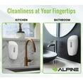 thumbnail image 3 of Alpine Manual Soap Dispenser Wall Mount - Commercial Soap Dispenser Wall Mounted for Liquid Soap & Hand Sanitizer Perfect for Bathroom, Kitchen, Refillable 800 ml Capacity (White), 3 of 10