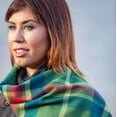 thumbnail image 4 of Foxford Woolen Adult Wool Extra Fine Merino Wool Scarf – Block Check, One size, 4 of 6