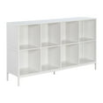 thumbnail image 1 of Scranton & Co Industrial 8-Cube Bookshelf with Metal Frame in White, 1 of 9