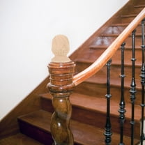 OUNONA Decorative Wood Finials with Carved Design for Staircase and Home Decor