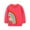 Red, variant on Odeerbi Kids Girls Crewneck Sweatshirts Rainbow Pattern Pullover Sweatshirts Children Flower Embroidered Top Printed Round Neck Pullover Red