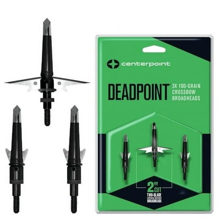 CenterPoint Archery AXCPBH100 DEADPOINT 100-Grain Mechanical Broadhead 3-Pack