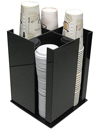 Coffee & Soda Cup lid Holder Dispenser and Organize caddy coffee counter display 