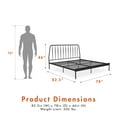 thumbnail image 6 of CosmoLiving Anastasia Metal Bed, King Size Frame, Black, 6 of 16