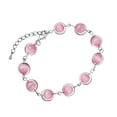 thumbnail image 2 of Pulsera de eslabones de cadena Pulsera del día de San Valentín con cuentas Pulsera elegante para mujer para hija, amistad BFF, compromiso, 2 of 8