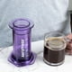 thumbnail image 3 of AeroPress Clear Purple Coffee Press - Método de preparación 3 en 1 que combina prensa francesa, espresso, café con cuerpo sin arena ni amargor, pequeña cafetera portátil para acampar y viajar, morado, 3 of 5