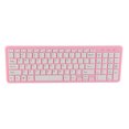 thumbnail image 3 of Combo de ratón y teclado inalámbrico de 96 teclas, transmisión de 10 metros, combo de teclado y ratón resistente a la decoloración con alfombrilla antideslizante, color rosa, 3 of 5