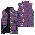 thumbnail image 4 of Ladies' Casual Fashion Sleeveless Christmas Printed Cotton Vest Jacket, Purple, Size XXXXXL, 4 of 5