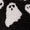 Black Ghost, variant on S R Women's Cozy Halloween Slippers