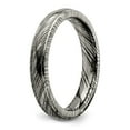 thumbnail image 5 of Grey Titanium Ring Band Wedding Ridged Standard Domed, 5 of 7