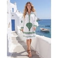 thumbnail image 3 of OYYN Shirt Dress, Puff Sleeve, Striped, Women's Plus, 3 of 7