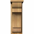 thumbnail image 2 of 8"W x 14"D x 22"H New Brighton Rough Sawn Corbel w/Backplate, Western Red Cedar, 2 of 9