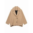 thumbnail image 5 of Female Trench Coat Long Sleeve Lapel Casual Jackets Winter Outerwear Khaki L, 5 of 9