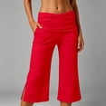 thumbnail image 2 of ibiyuan Womens Business Casual Pants Wide Leg Palazzo Pants for Women Petite Loose Trousers Pants for Women Drawstring Womens Lounge Pants Cropped Spring Summer Vacation Outfits, 2 of 9
