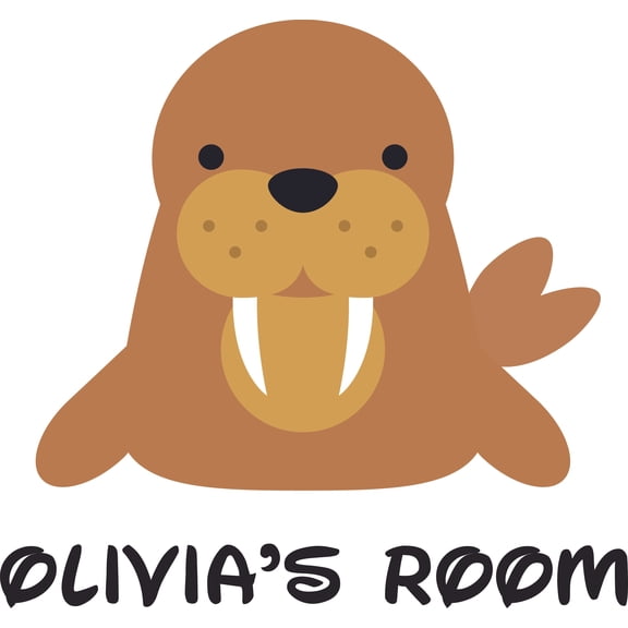 Wall Decal Cute Seal Smiling Face Zoo Africa Lion Safari Jungle Endangered Species Tiger Wilderness Holiday Gift Ideas Sticker - Size: 20 Inches X 20 Inches