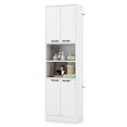 thumbnail image 1 of Costway 75" Tall Bathroom Storage Cabinet with 4 Doors & 2 Open Compartments Freestanding White, 1 of 10