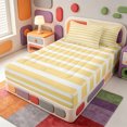 thumbnail image 2 of Erosebridal Mid-Century Lines Zipper Queen Comforter Set with Fitted Sheet and 2 Pillowcases,Linear Geometric Zipper Bedding Set,Light Gray Reversible,4-Piece, 2 of 7