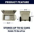 thumbnail image 4 of EchoSmile 75 qt. Rotomolded Cooler in Khaki, 4 of 5