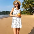 thumbnail image 3 of Bingfone Sea Turtle Print Women's Sleeveless Dress, Loose Fit Summer Casual Dress, Comfortable and Lightweight Dress for Daily Wear, 3 of 7