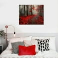 thumbnail image 5 of Nawypu  Modern Large Tree Painting, Black White Red Forest Landscape Canvas Wall Art Posters and Prints Pictures for Living Room Stretched Ready to Hang, 5 of 5