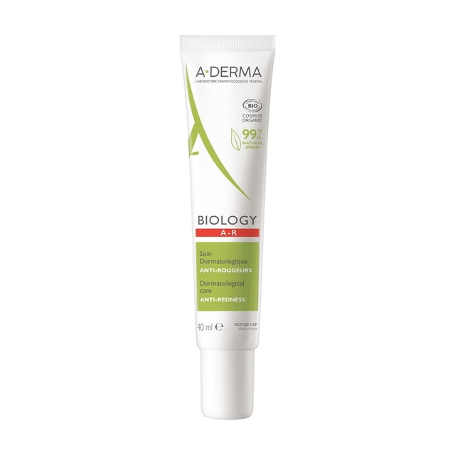 ADERMA, Biology Crema Anti Rojeces con Ingredientes Naturales, Para Piel con Tendencia a la Rosácea, 40ml