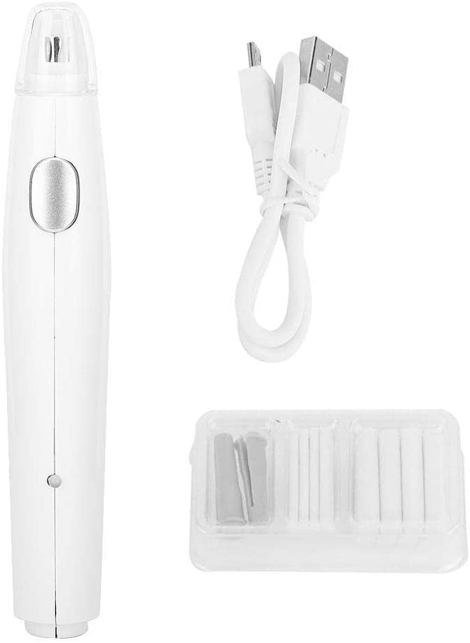 Electric Eraser Kit Portable USB Charging Pencil Eraser with Replacement Eraser Refills for Artists Students White 