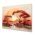 thumbnail image 2 of Designart "Red Yellow African Landscape African Sunset" African Metal Art Print, 2 of 5