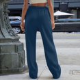thumbnail image 4 of Womens Sweatpants Wide Leg High Waisted Drawstring Baggy Joggers with Pockets Outdoor Athletic Lounge Pants​​ Vacation Homewear Soft Cozy Lightweight Jogging Workout Hiking Sweat Pants Women​​, 4 of 7