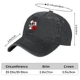 thumbnail image 3 of Skull Rose Print Vintage Wash Dad Hat Adjustable Curved Brim Baseball Cap,Casual Outdoor Sports Fishing Cap for Men and Women, 3 of 9