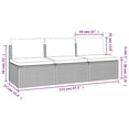 thumbnail image 4 of vidaXL 3-Seater Garden Sofa with Cushions Grey Poly Rattan, 4 of 5