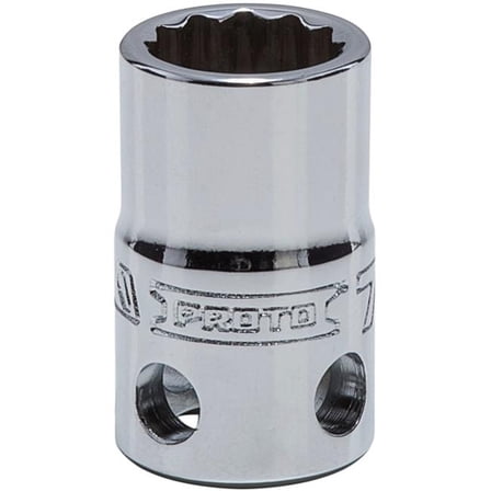 Proto Tether-Ready Deep Socket, 3/8" D, 7/16", 1 3/32" L, 12Pt, EA (577-5214-TT)