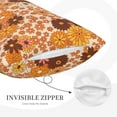 thumbnail image 5 of Naloa Hippie Ditsy Floral Pillowcase, Throw Pillowcase, Wrinkle-Free, Stain-Resistant with Hidden Zipper for Bedroom Sofa - 20"x30", 5 of 9