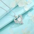 thumbnail image 5 of FJ Heart Angel Wings Necklace 925 Sterling Silver Love Heart Cubic Zirconia Pendant April Birthstone Jewelry Gifts for Women, 5 of 6