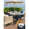 thumbnail image 5 of Outdoor Tablecloth with Umbrella Hole for Patio/Picnic/Party/Camping, Black Pine Forest Waterproof Table Cloth Rectangle Table Cover Washable, Misty Tree Clouds Nature (60"x 84"), 5 of 8
